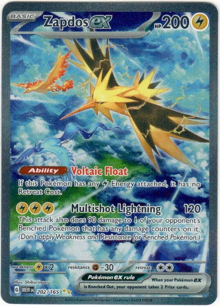 Zapdos ex SIR 202/165 – Scarlet & Violet 151 (ENG)