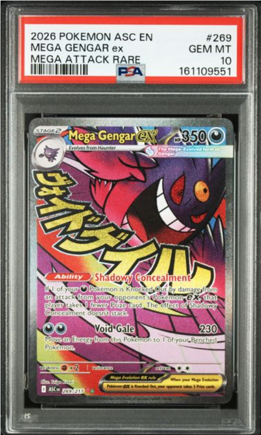 Mega Gengar ex MA 269/217 – PSA 10 | Ascended Heroes (ENG)